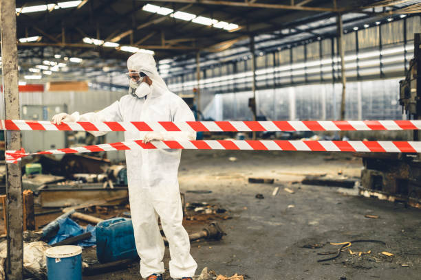 Professional Biohazard technician working in Milton, FL